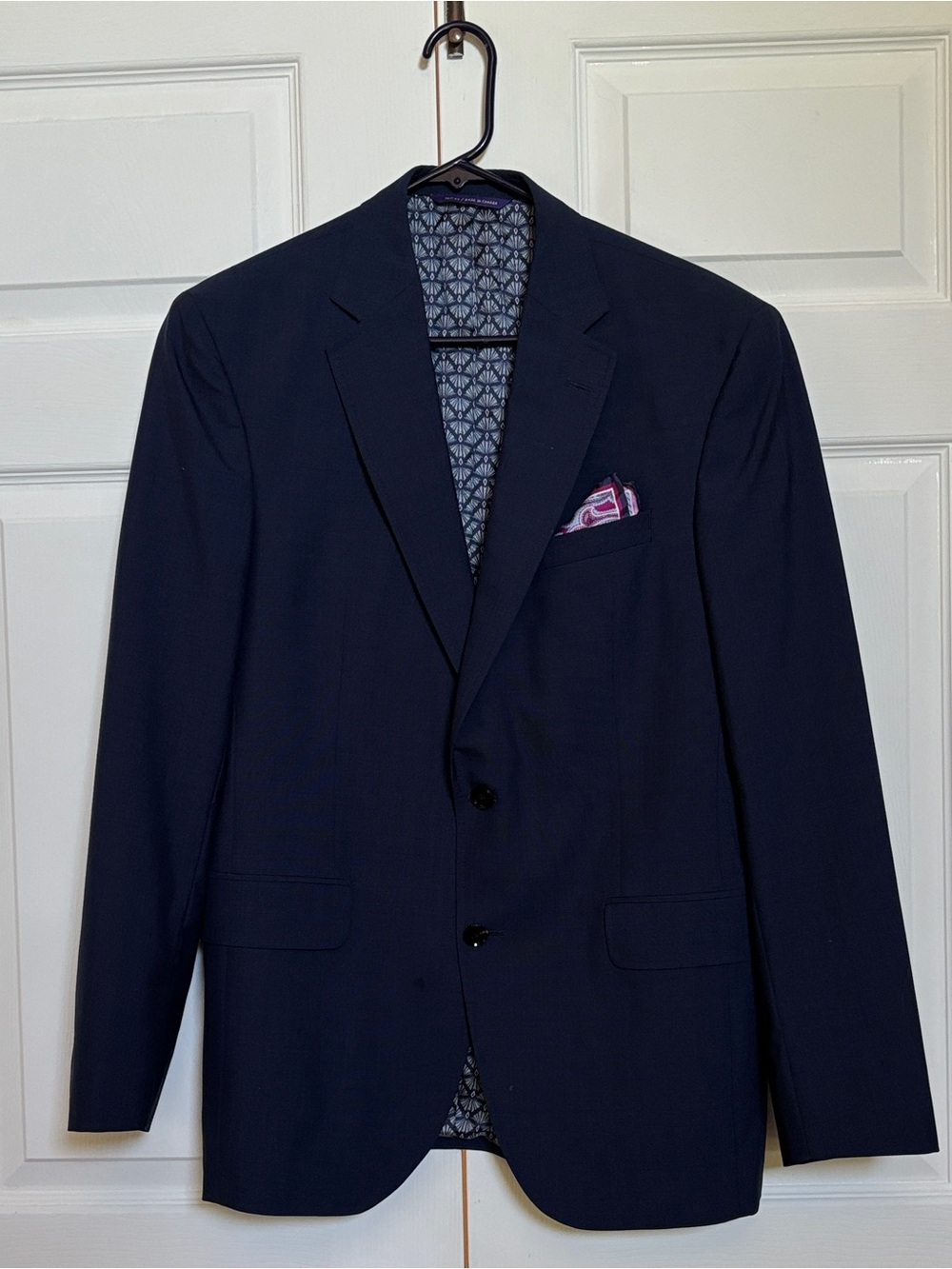 Ted Baker Endurance Blazer 42R Navy 100% Wool Sport Coat Made Canada